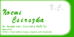 noemi csirszka business card